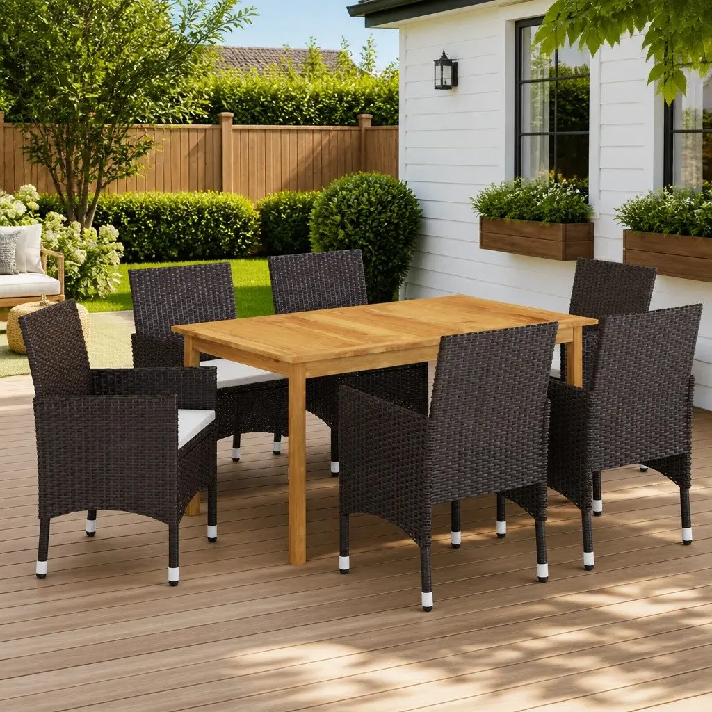 7-Piece Dining Set for Outdoor Use