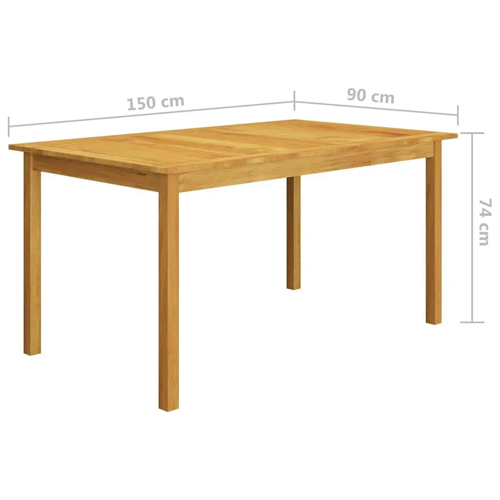 Garden Dining Set 5 Piece Solid Acacia Wood Table Powder-Coated Steel Frame PE Rattan Grey
