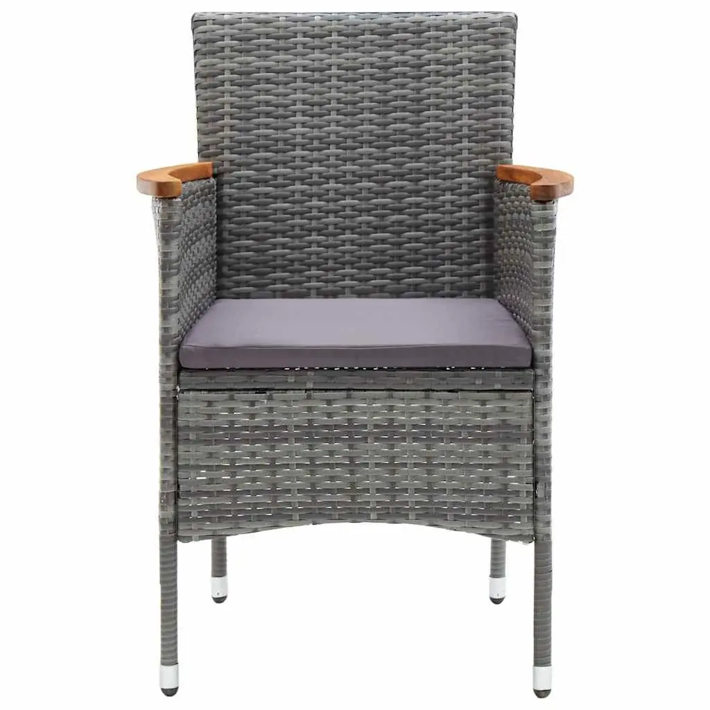Garden Dining Set 7 Piece Outdoor Furniture Table Chairs Grey Patio Seating