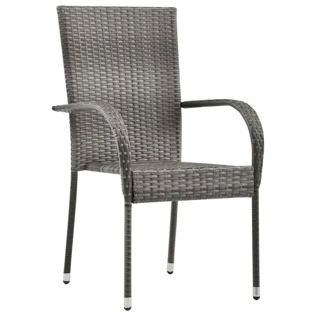 Garden Dining Set 5 Piece Outdoor Table Chairs Grey Patio Furniture