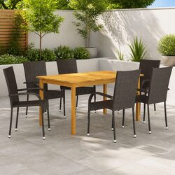 Practical 7 Piece Dining Set for Any Outdoor Setting