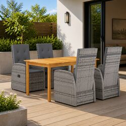 Practical 5-Piece Outdoor Dining Set for Any Garden
