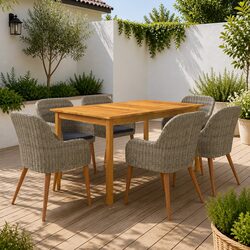 Practical 7-Piece Dining Set for Outdoor Gatherings