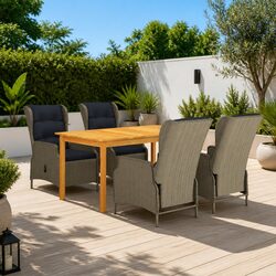 Versatile 5-Piece Garden Dining Set for Any Patio