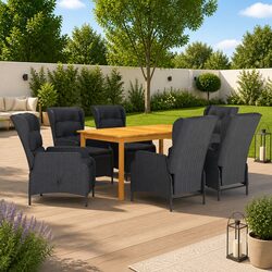 Practical 7-Piece Dining Set for Your Garden Needs