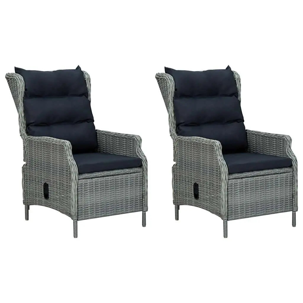 Garden Dining Set 7 Piece Outdoor Furniture Acacia Wood Grey Rattan Chair Table