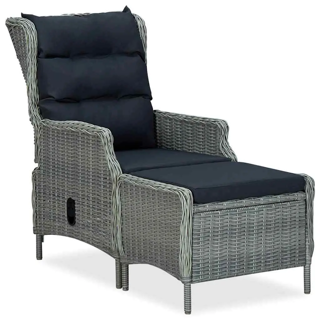 Garden Dining Set 7 Piece Outdoor Furniture Acacia Wood Grey Rattan Chair Table