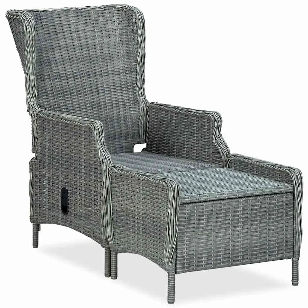 Garden Dining Set 7 Piece Outdoor Furniture Acacia Wood Grey Rattan Chair Table