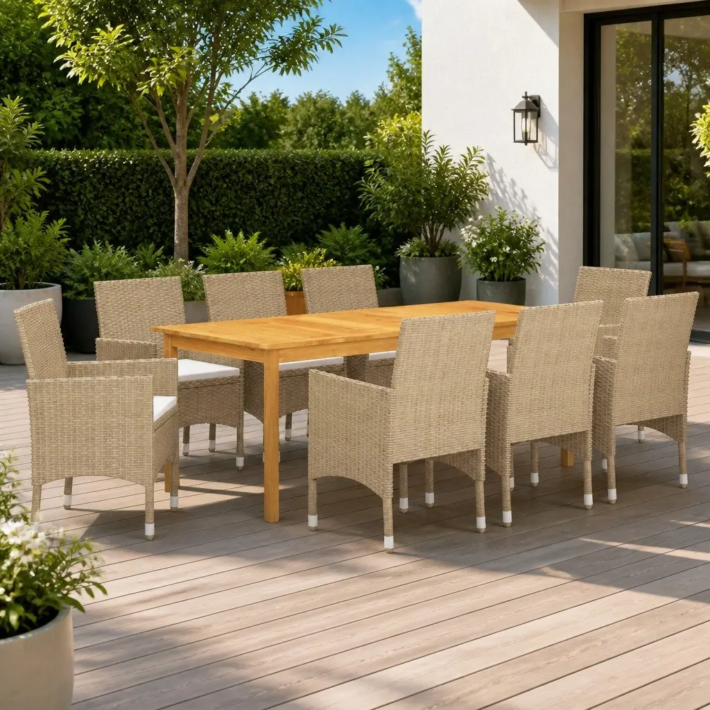 9-Piece Outdoor Dining Set for Gatherings