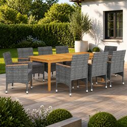 Versatile 9 Piece Outdoor Dining Set for Any Setting