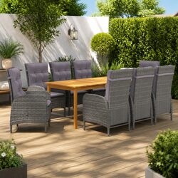 Practical 9-Piece Garden Dining Set for Your Home
