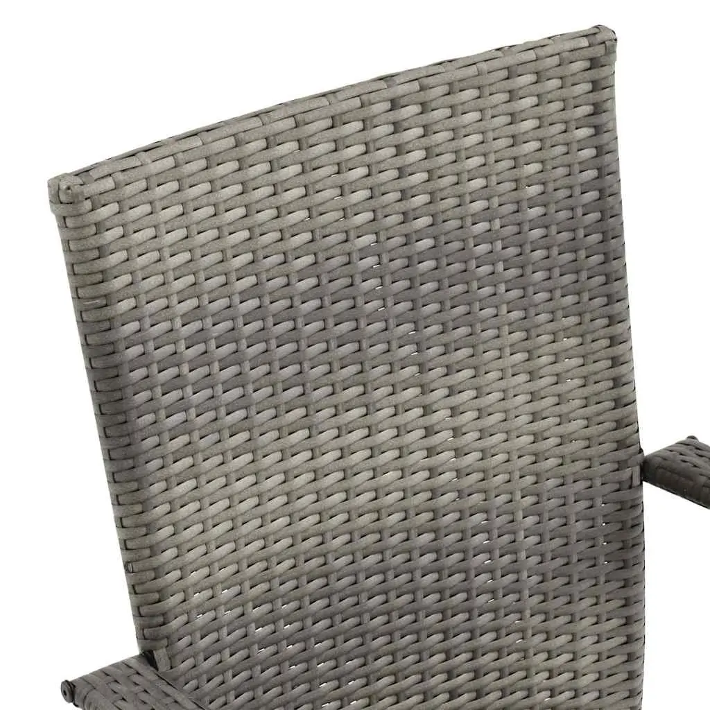 Garden Dining Set 9 Piece Grey Outdoor Furniture Table Chairs Patio Acacia