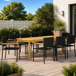 Versatile 9 Piece Dining Set for Outdoor Gatherings