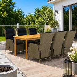 7 Piece Outdoor Dining Set for Home Use