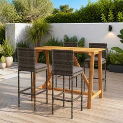 5 Piece Garden Bar Set for Outdoor Gatherings
