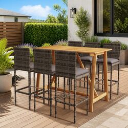 7 Piece Garden Bar Set for Outdoor Gatherings