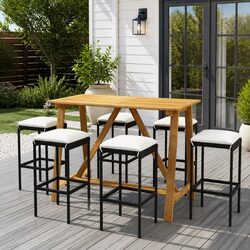 Ideal 7 Piece Garden Bar Set for Home Gatherings
