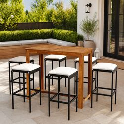 Practical 7 Piece Outdoor Bar Set for Your Patio