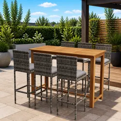 Practical 7-Piece Garden Bar Set for Entertaining