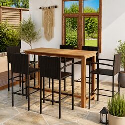 Practical 7 Piece Garden Bar Set for Your Outdoor Gatherings