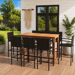 9 Piece Outdoor Bar Set for Gatherings