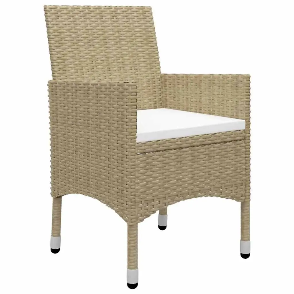 Garden Dining Set 5 Piece Outdoor Furniture Table Chairs Beige
