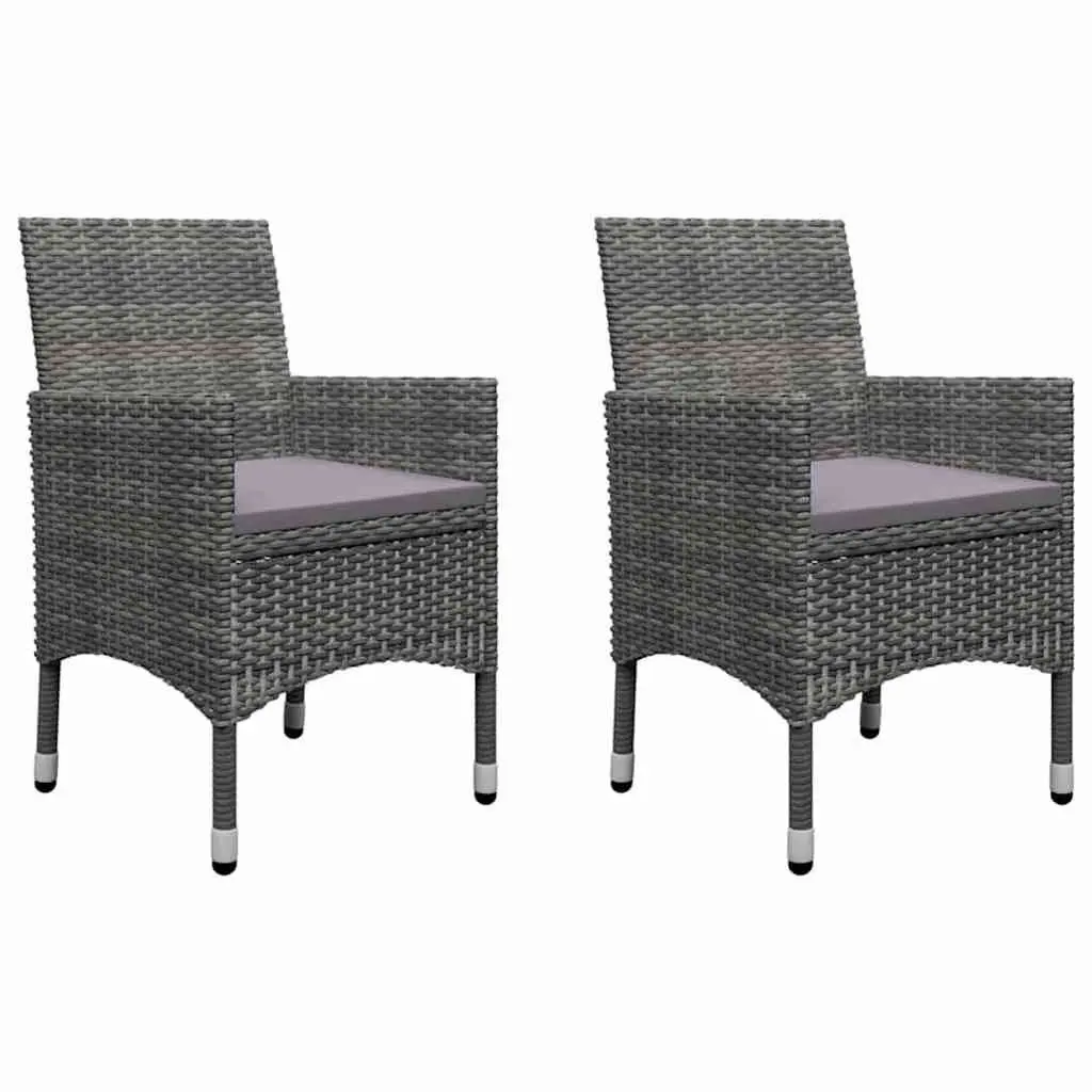 Garden Dining Set Acacia Wood Table Powder-coated Steel Frame 5 Piece Grey