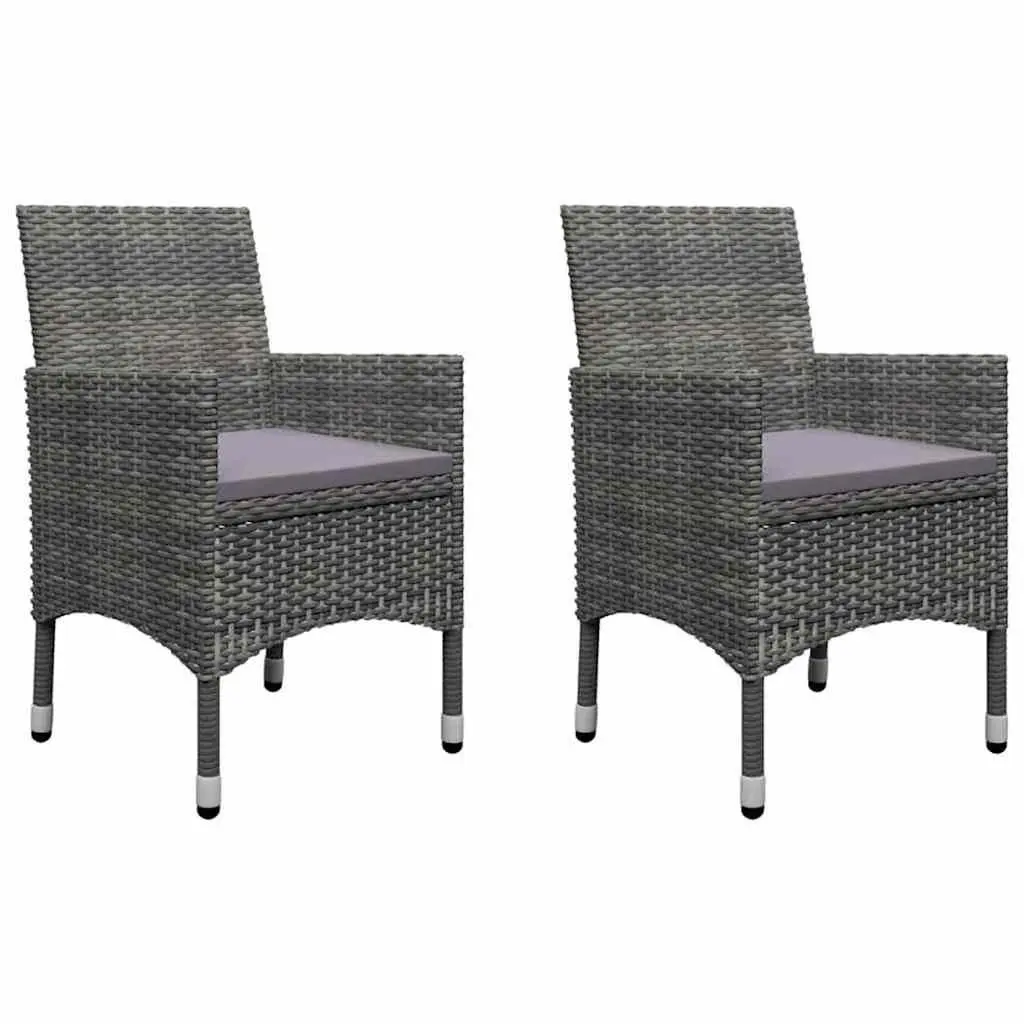 Garden Dining Set Acacia Wood Table Powder-coated Steel Frame 5 Piece Grey