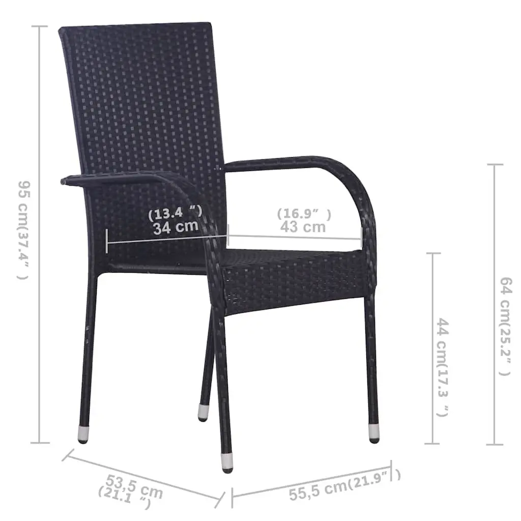 5 Piece Outdoor Dining Set Acacia Wood Table Grey Powder Coated Steel Chairs Weather Resistant PE Rattan