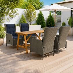 Practical 5 Piece Garden Dining Set for Outdoor Use