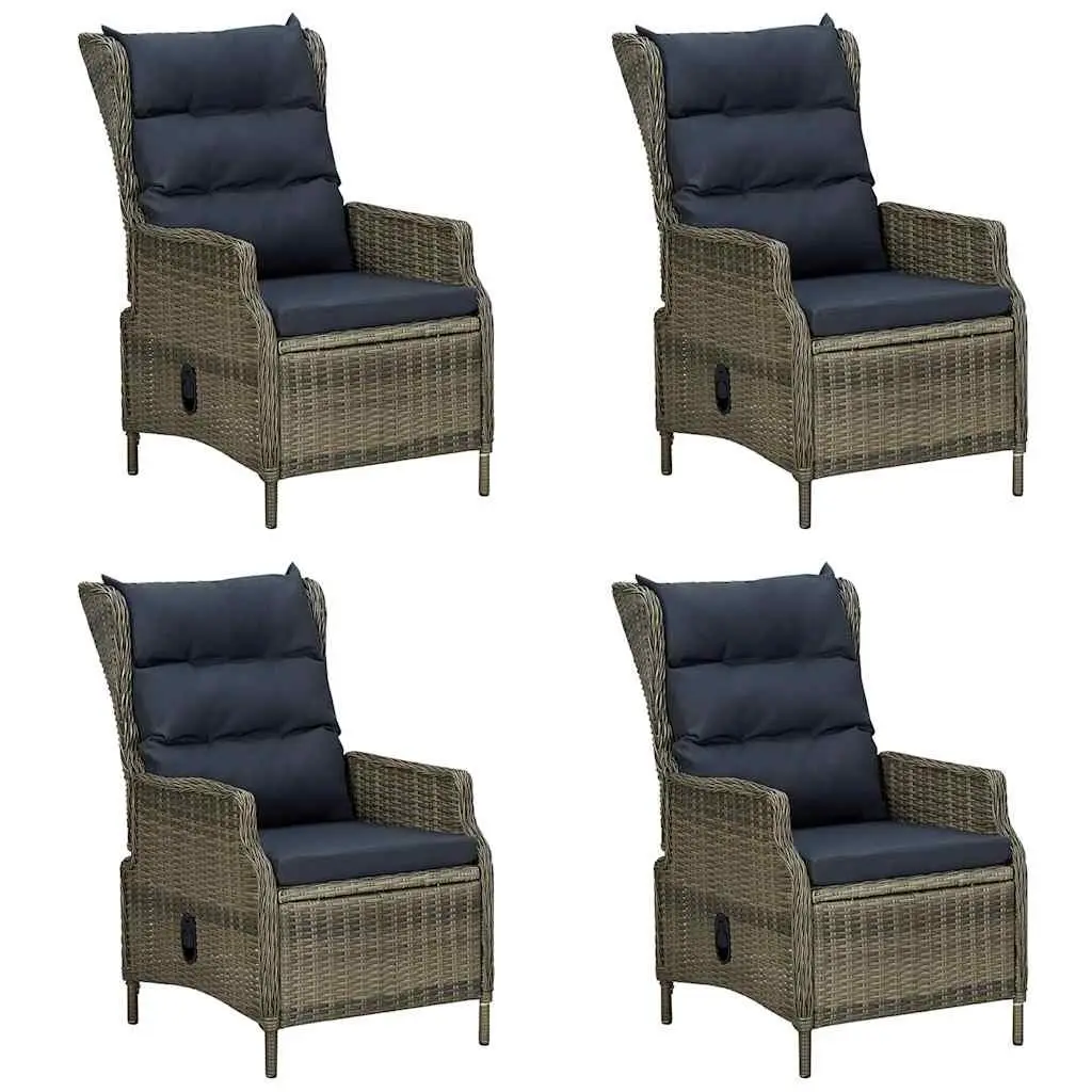 7 Piece Garden Dining Set Acacia Wood Rattan Brown