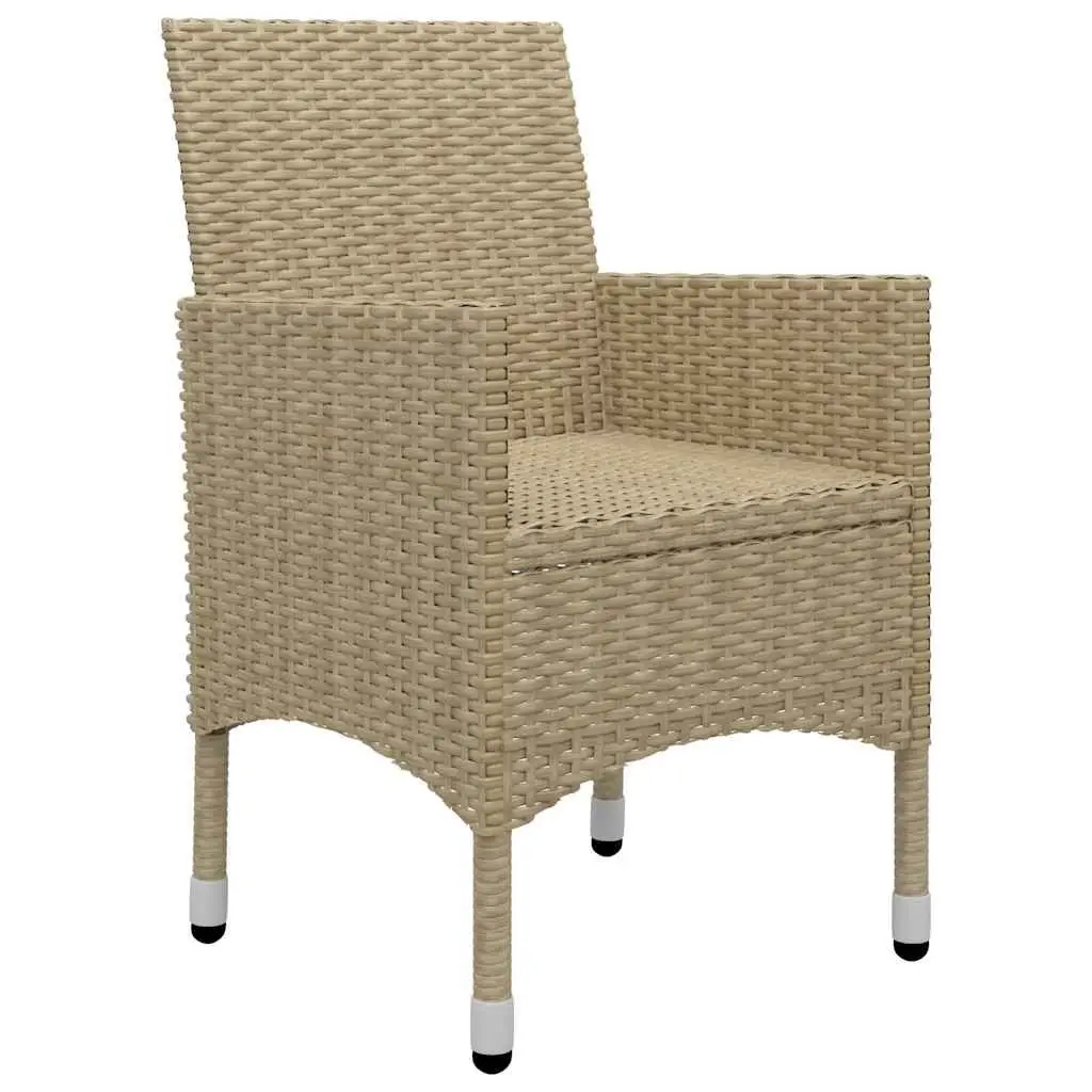 7 Piece Garden Dining Set Beige Outdoor Furniture Table Chairs Patio