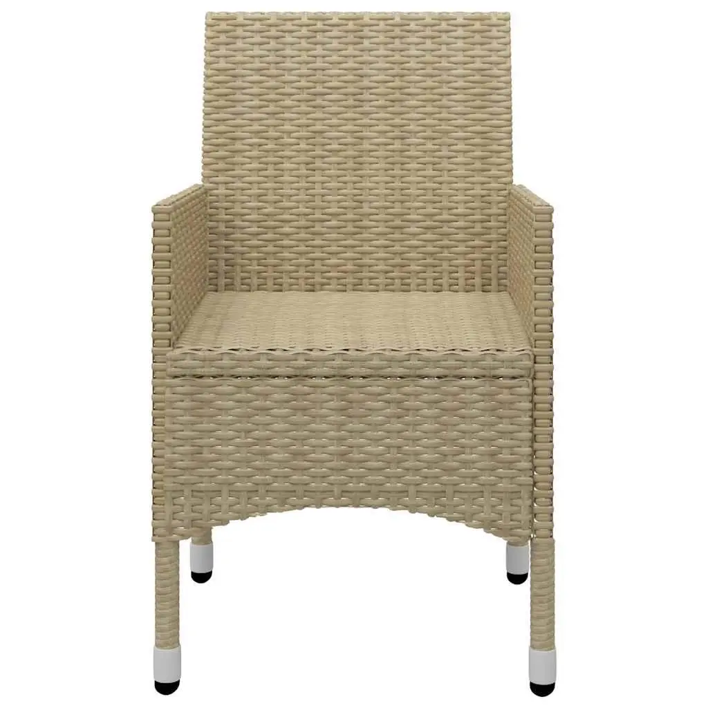 7 Piece Garden Dining Set Beige Outdoor Furniture Table Chairs Patio