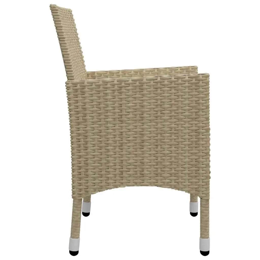 7 Piece Garden Dining Set Beige Outdoor Furniture Table Chairs Patio