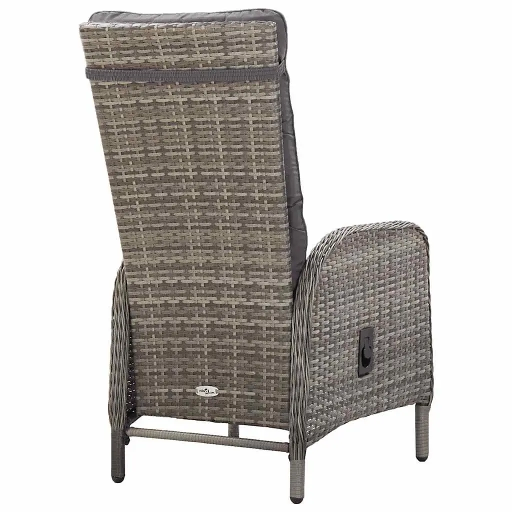 Garden Dining Set 7 Piece Outdoor Table Chairs Rattan Grey Furniture Patio
