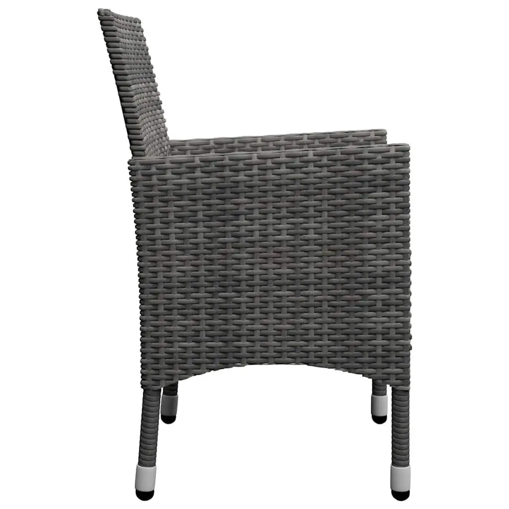 Garden Dining Set 9 Piece Outdoor Table Chairs Stools Grey Furniture