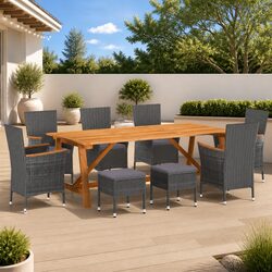 9-Piece Outdoor Dining Set for Ideal Patio Use