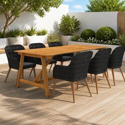 Functional 7 Piece Garden Dining Set for Everyday Use