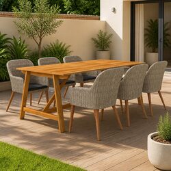 Versatile 7-Piece Garden Dining Set for Outdoor Use