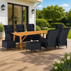 Versatile 9-Piece Garden Dining Set for Every Outdoor Occasion
