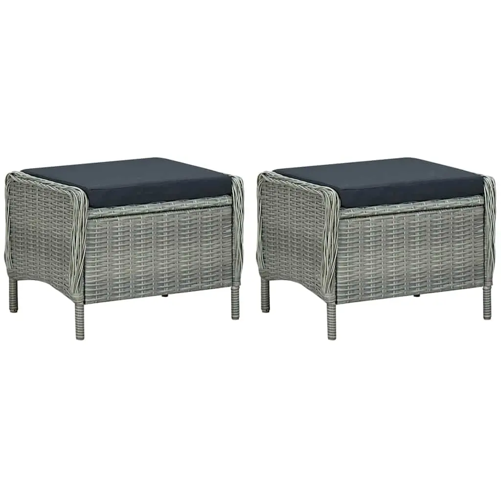 Garden Dining Set 9 Piece Outdoor Furniture Table Chairs Grey Patio Seating