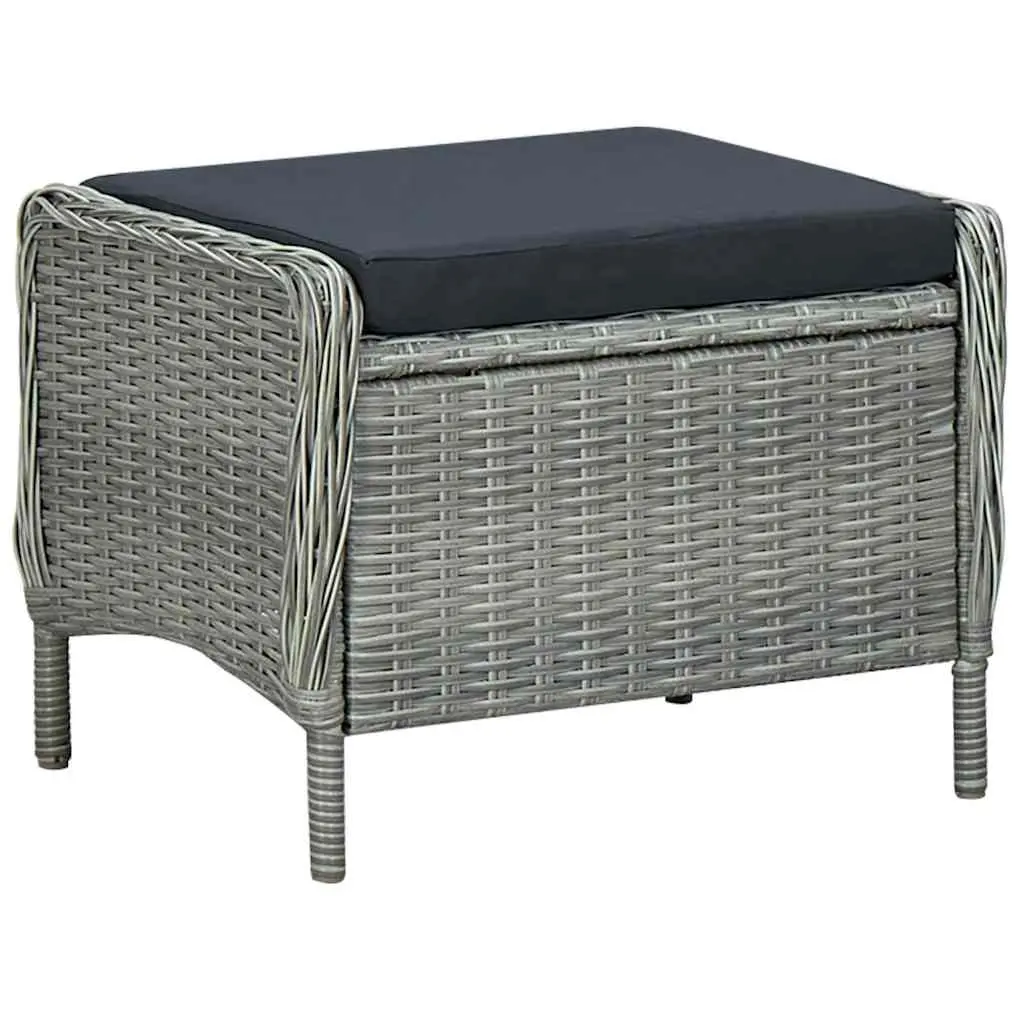 Garden Dining Set 9 Piece Outdoor Furniture Table Chairs Grey Patio Seating