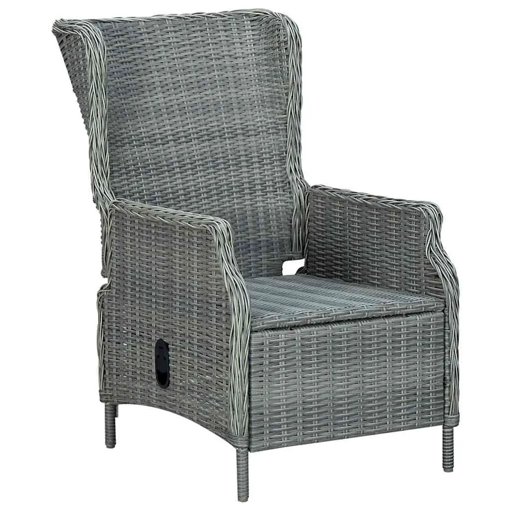 Garden Dining Set 9 Piece Outdoor Furniture Table Chairs Grey Patio Seating