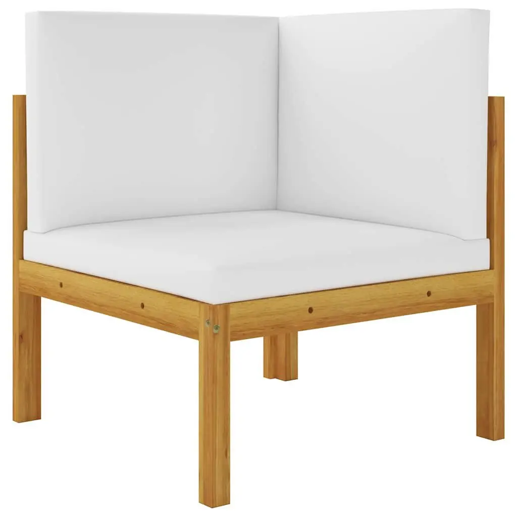 2-Seater Garden Bench Rope Weave Backrest Outdoor Seating Cream Cushions