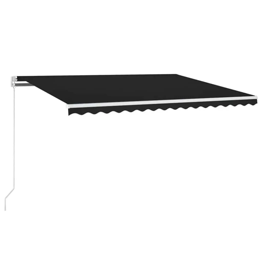 Manual Retractable Awning 400x350 cm Outdoor Patio Sun Shade Crank Handle