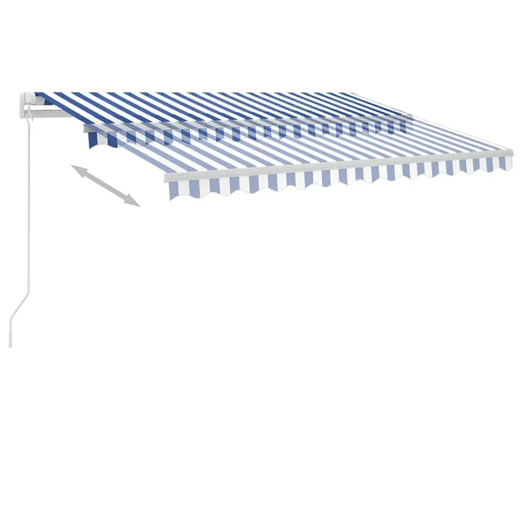 Freestanding Retractable Awning Aluminium 300x250 cm Blue