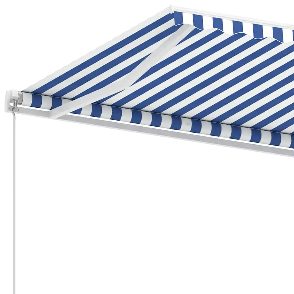 Freestanding Retractable Awning Aluminium 300x250 cm Blue