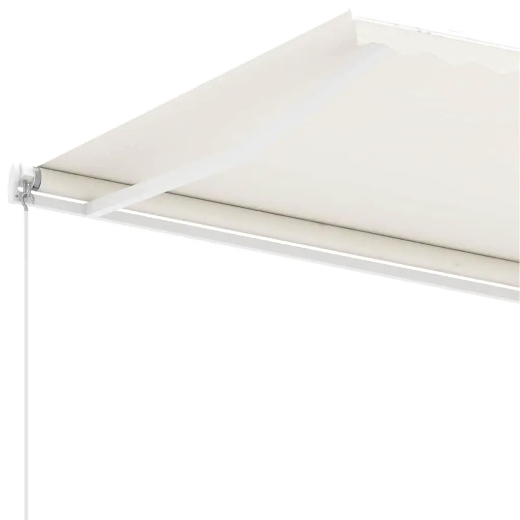 Retractable Awning Manual Freestanding Aluminium 300x250 cm Cream