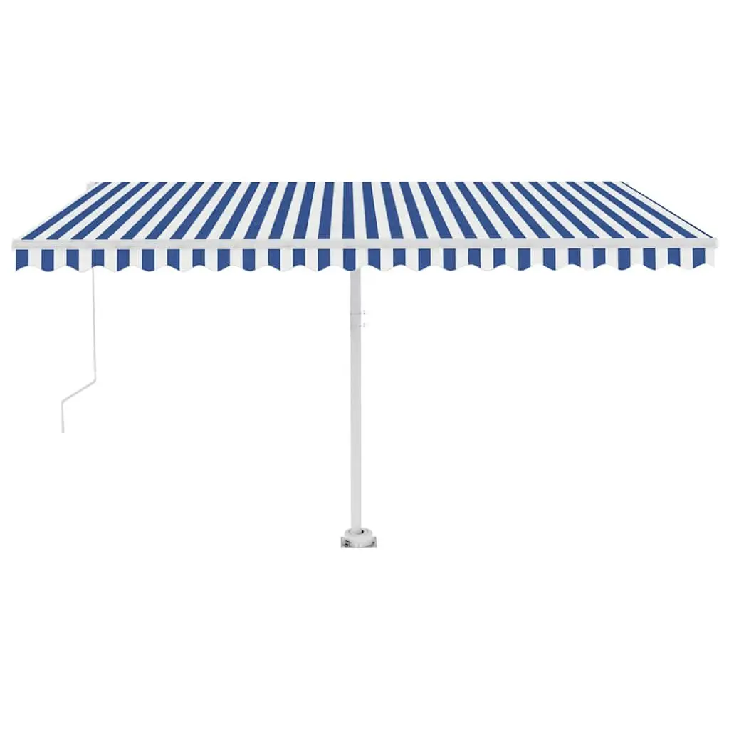 Retractable Awning Manual 400x300cm Aluminium Blue