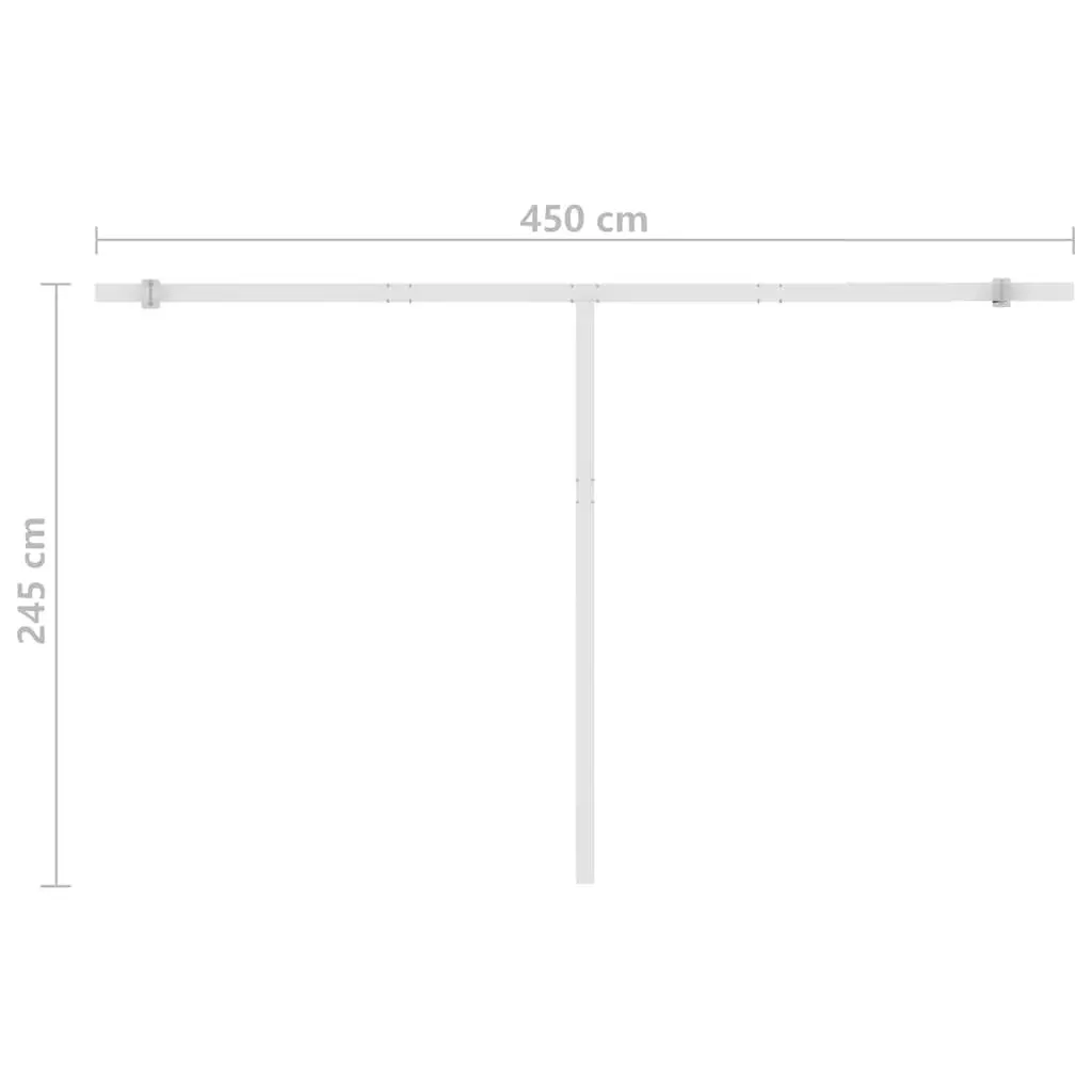 Freestanding Retractable Awning Manual Operation 450x300cm Anthracite Rust-Resistant Aluminium Frame High-Density Polyester Fabric
